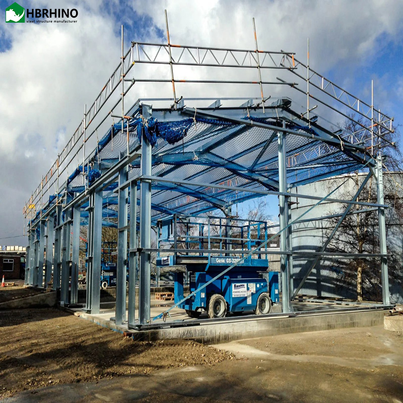 China Best Material Steel Structure Prefabricated Car Garage Warehouse Sale Steel Structure Buliding Grid Steel Structure Warehouse Factory