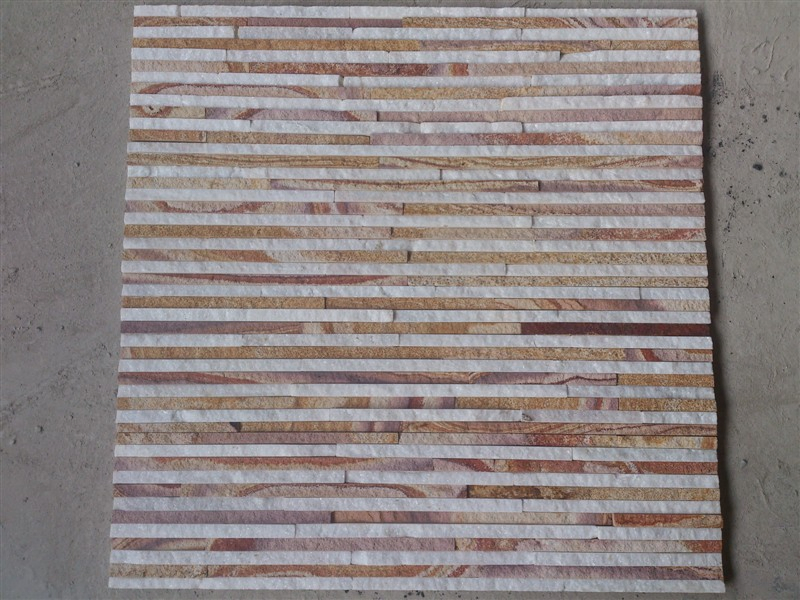 Pink Sandstone Waterfall Wall Stone (SSS-101)