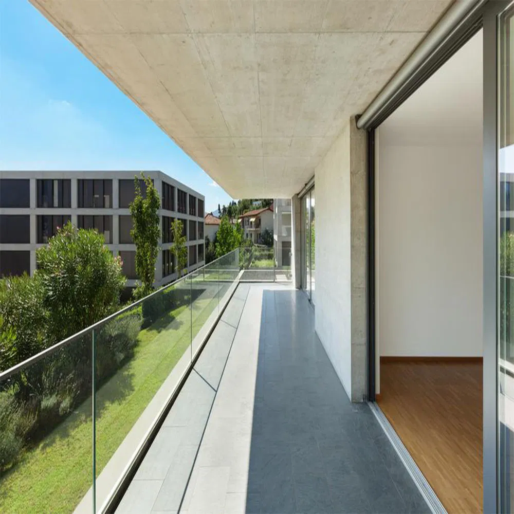 Factory Price Stair Balcony U Channel Clear Glass Railings / Glass Balustrade for Sale