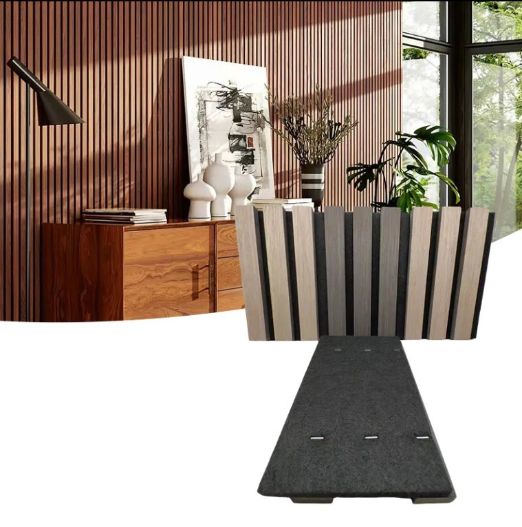 High-Quality Cheap Polyester Fiber Felt Ceiling Wall Tiles Sound Diffuser Acoustic Wood Board