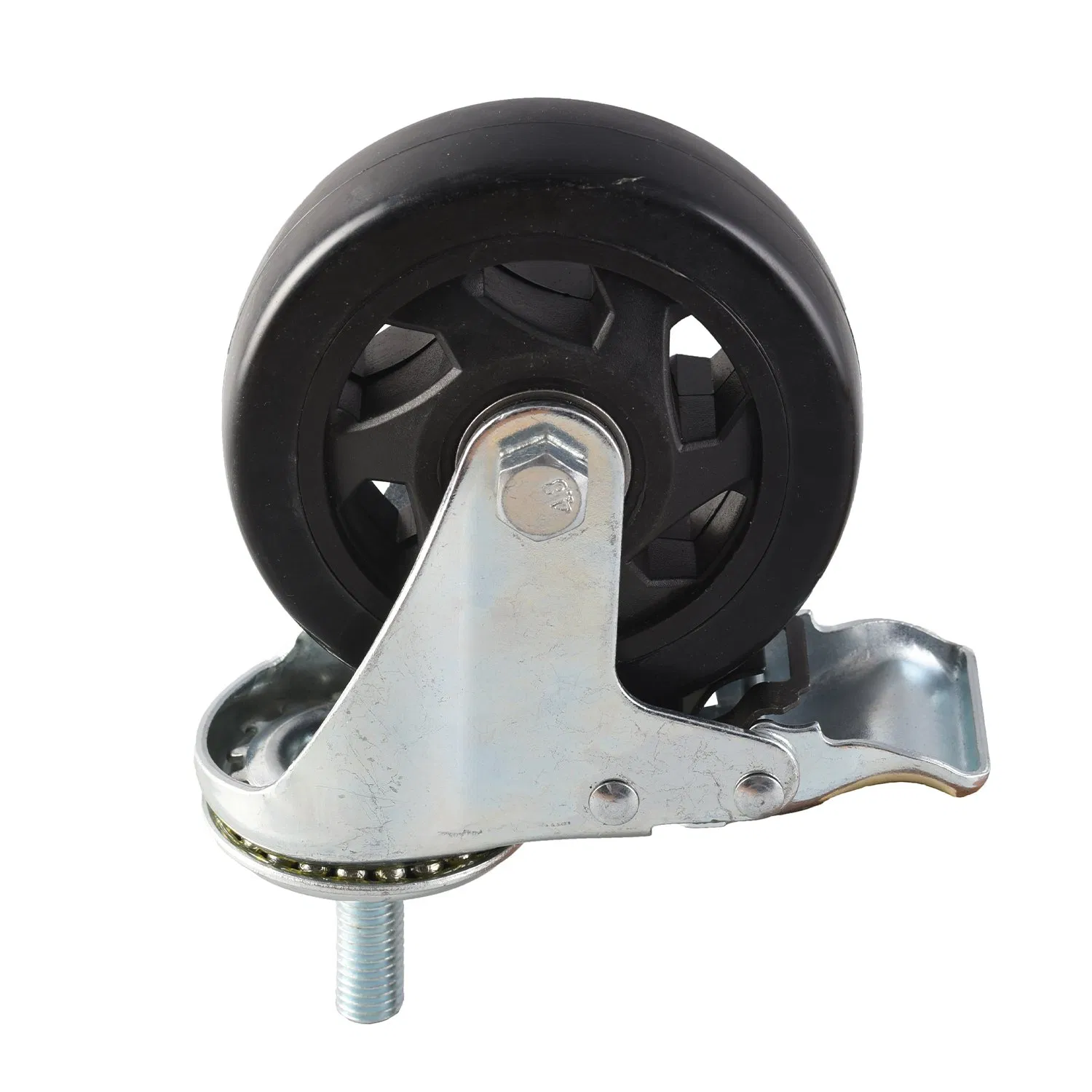M13-N Medium Duty Type Fixed Swivel PU Caster Wheel