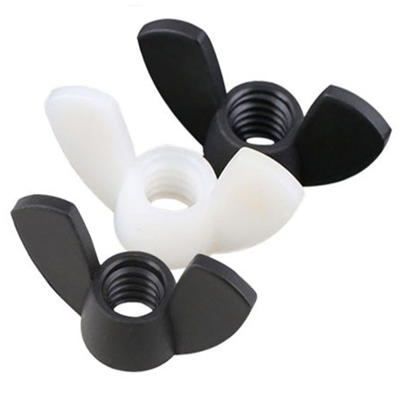 M4-M20 5/16-18 Nylon Butterfly Nuts DIN314 Black Wing Plastic Screw Thumb Nuts