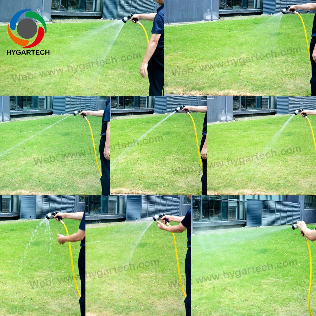 Metal 8-Pattern Function Hose Nozzle Down Pressure Washer with Rear-Trigger Control