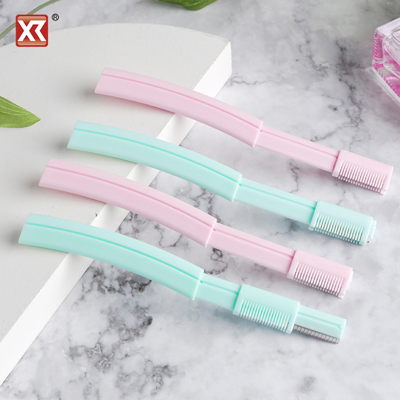 Compact Folding Eyebrow Razor with Ergonomic Handle for Easy Use