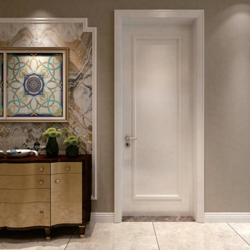 Kojo Interior Bedroom WPC Panel Door - Restroom Suitable, 40mm Thickness, 10PCS MOQ