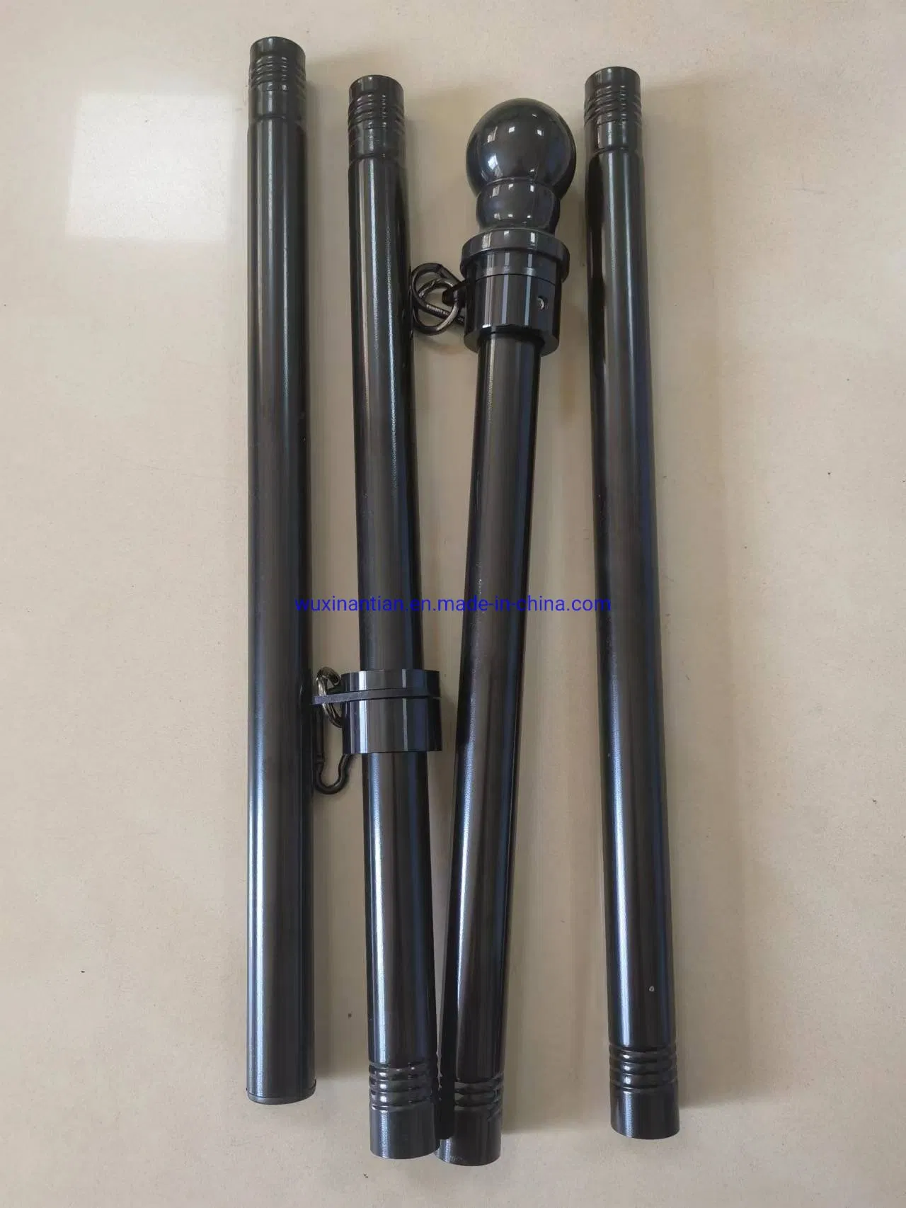 Aluminum Brush Anodized Indoor or Outdoor Telescopic Flagpole