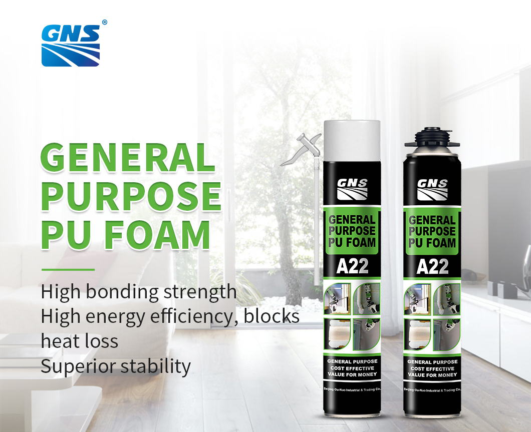 One-Component Expanding Foam for Installation of Window Multi-Purpose Polyurethane Foam