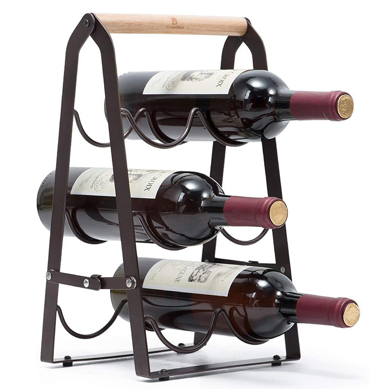 Best Quality Cheap Price Custom Iron Barrel Wholesale Wall Mounted Accessories Cabinet Stainless Storage Wine Holder Bottle Rack