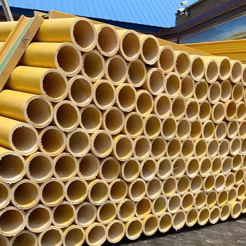 High-Strength Fiber Glass Round Pipe Lightweight FRP Fiberglass Square Tube for Commercial and Industrial Use