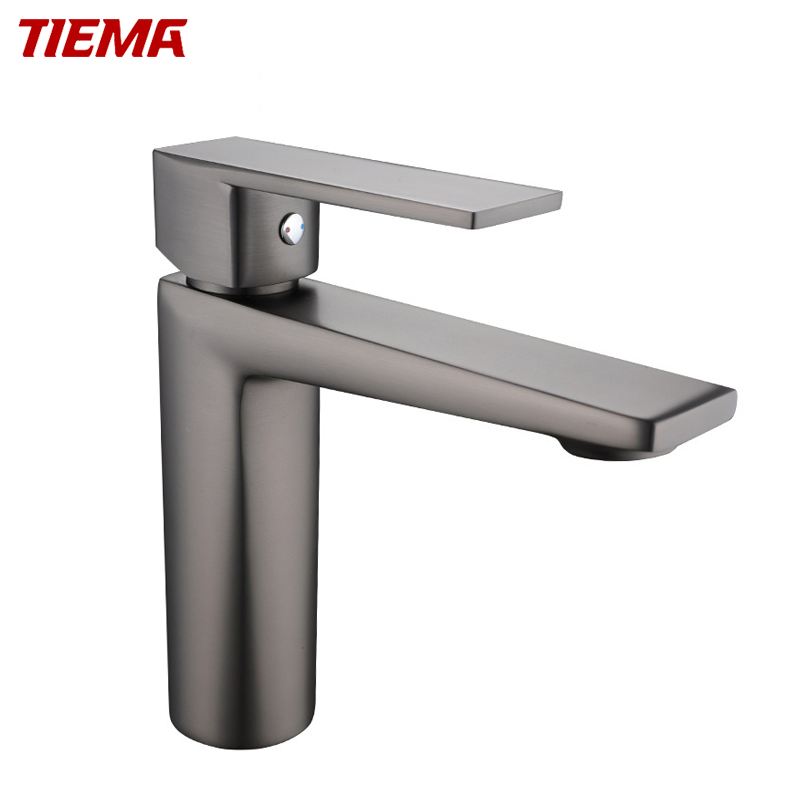 Tiema Sanitary Ware Single Hole Waterfall Water Tap Bathroom Kitchen Brass Mixer Basin Faucet Sample Customization