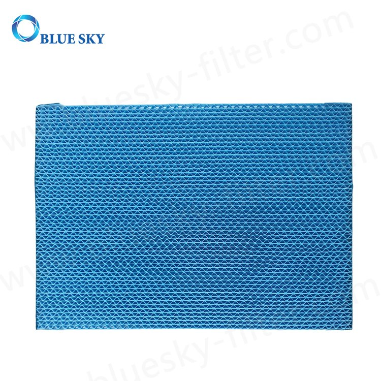 Customized Blue 5mm Aperture 380X280X10mm Panel Replacement Humidifier Wick Filters