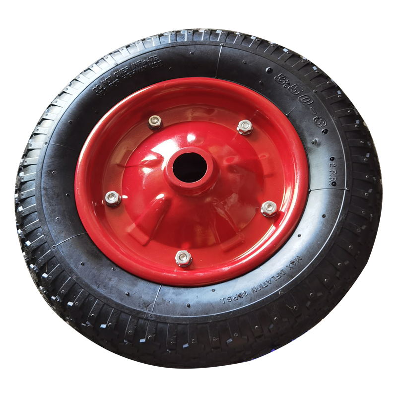 Hautine Rubber Wheel with Pneumatic Tire and Axle