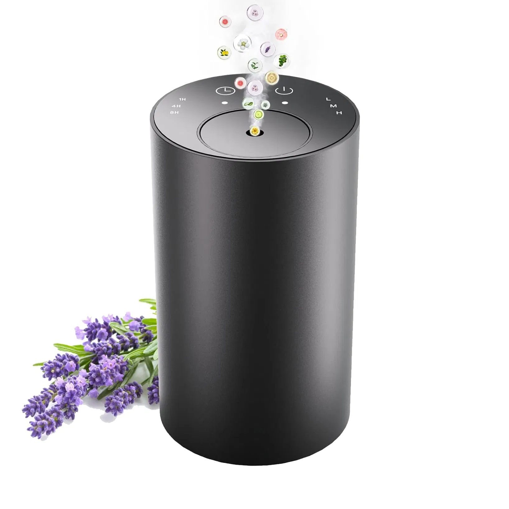 Waterless Essential Oil Diffuser 20ml Capacity 3 Mist Levels for Home Car Room Office (Black)