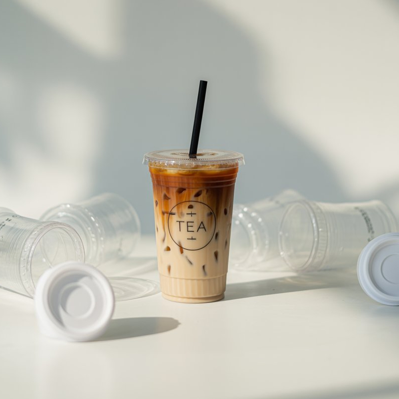 Прозрачные пластиковые стаканы 16 oz, одноразовые