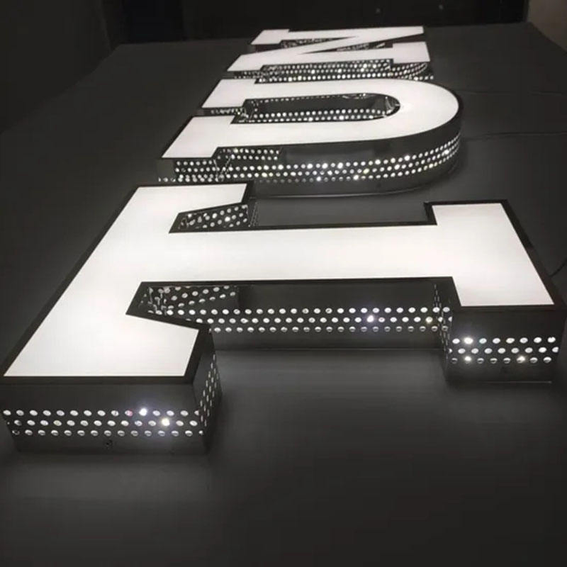 Custom 3D LED Infinite Mirror Letters Advertising Sign Luminous Acrylic Channel Letter
