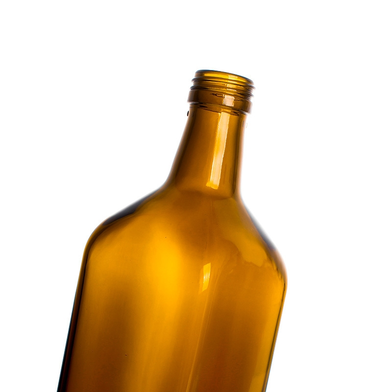 250ml 500ml 750ml 1000ml Empty Marasca Edible Oil Bottle Green Glass Olive Oil Bottle with Lid