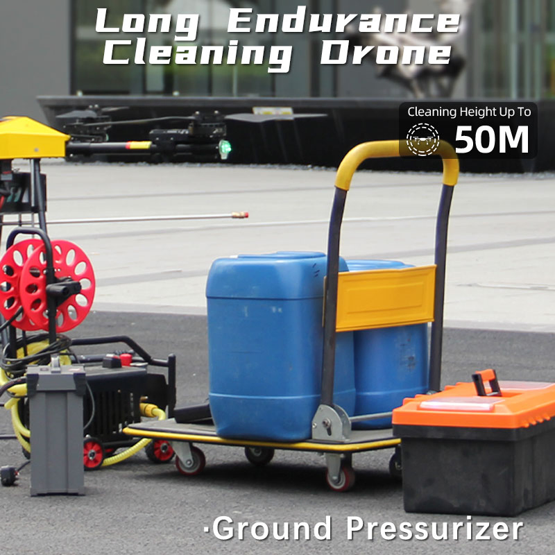 High Pressure Solar Panel Clean Robot Washing Drone Machine Price for Building Facade Window Roof Cleaning