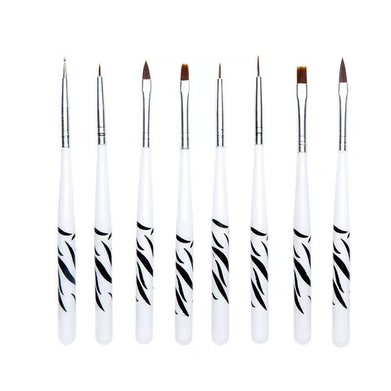 New Products Zebra Pattern Sculpture Flower Painting Nail Pen