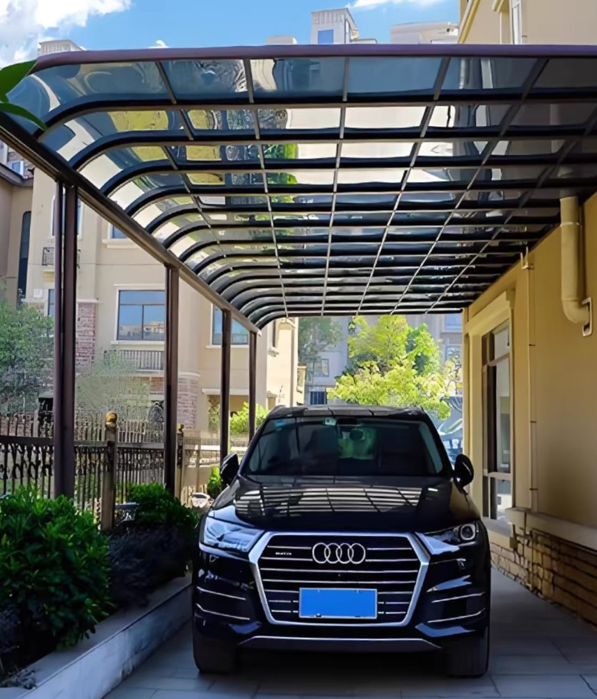 Carpot Canopy Aluminum Outdoor Sunshade Roof Light Fixed Strong Pergola