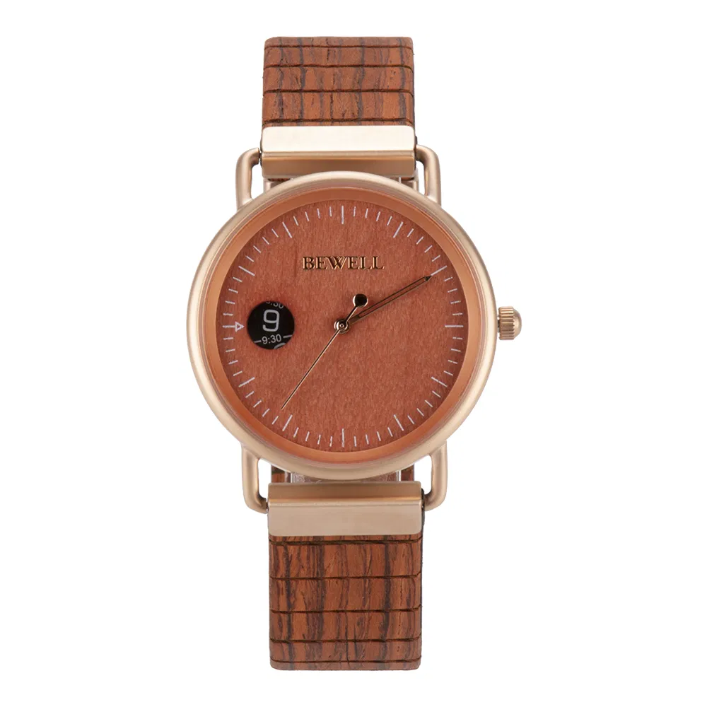 Latest Fashion Design Gift Japanese Movement Water Resistant IPS Wood Wrist Watch