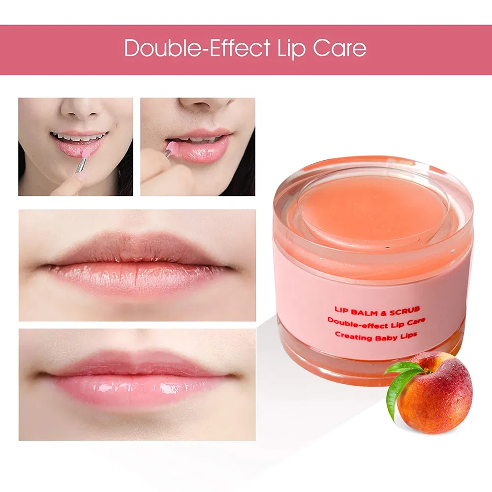 Private Label Lip Balm Manufacturers Exfoliating Lip Scrub Moisturize Continuously Hydrating 2 in 1 Lip Scrub and Balm Organic L