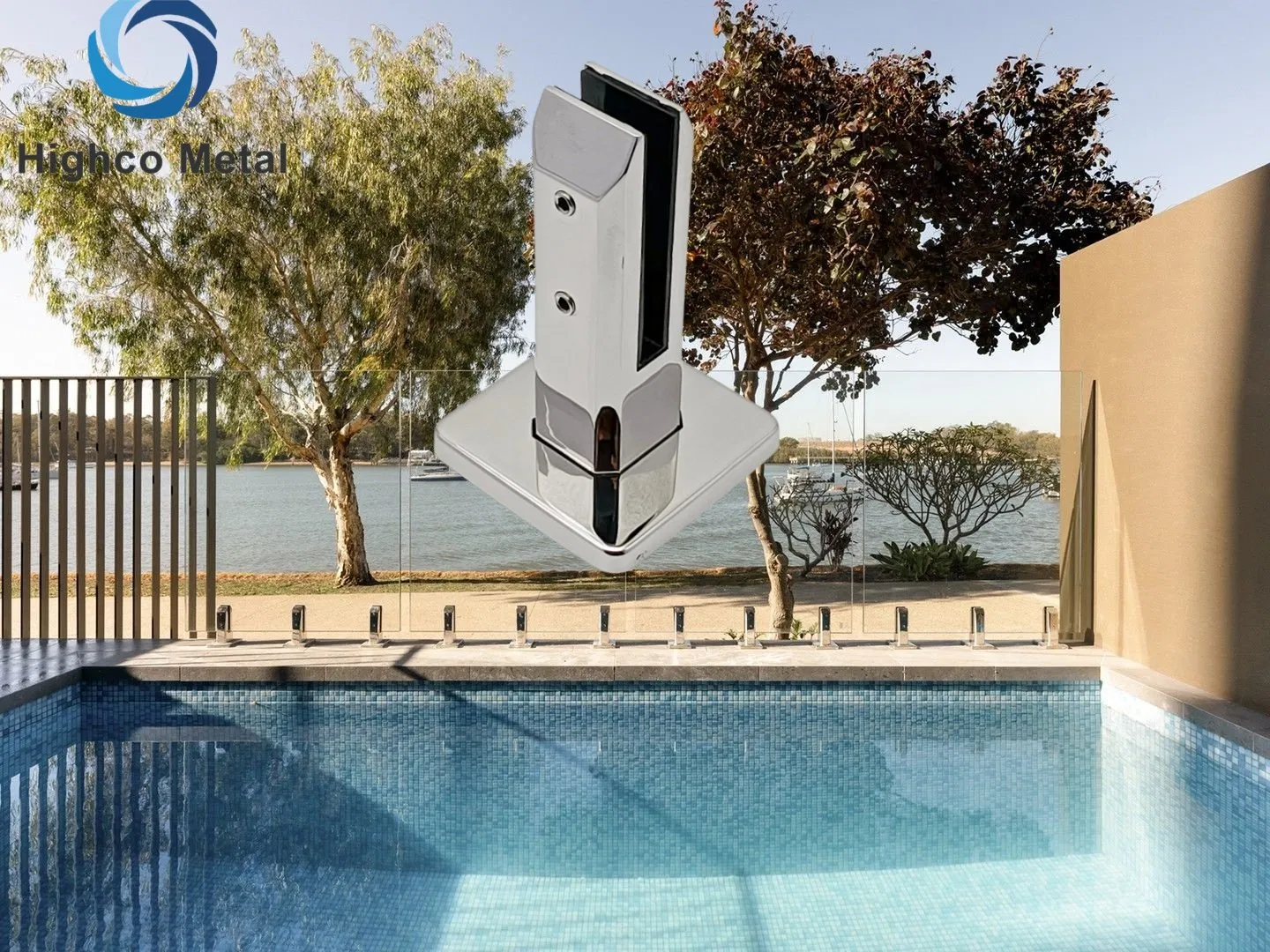 12-15mm Glass Railing Balustrade Frameless Fencing Clamp Spigots