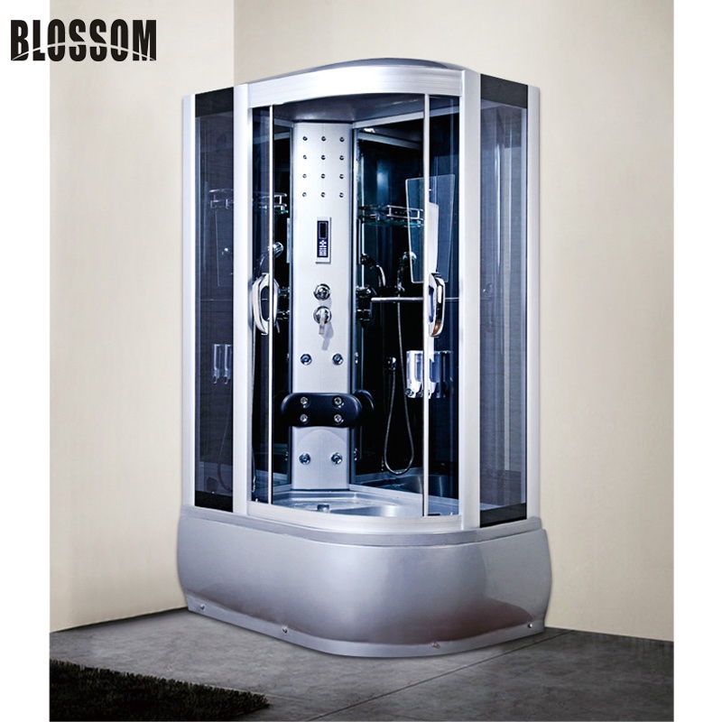 Bathroom Tempered Glass Offset Quadrant Steam Room Shower Enclosure