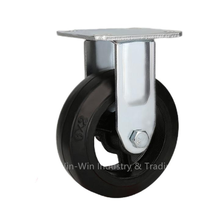 Factory Heavy Duty Caster Wheel Rubber Tread for Industrial Equipments Trolley Truck