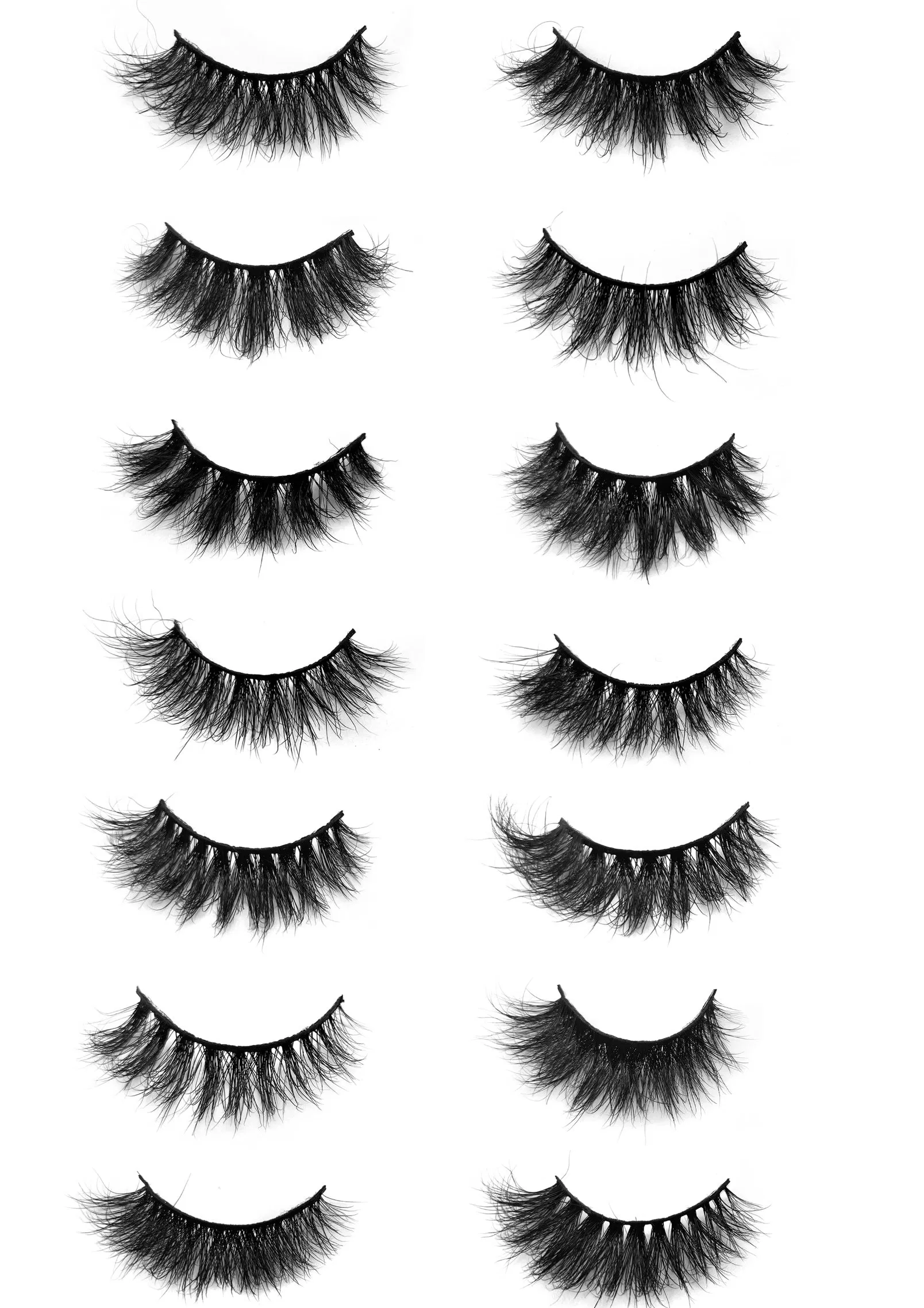 20mm Thick Fluffy 3D Mink Eyelash, Natural Fluffy Wispy Faux Lashes for Makeup