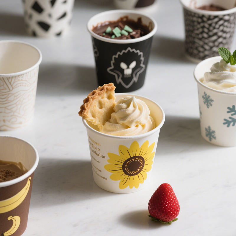 Eco-Friendly Paper Cups for Ice Cream and Sweet Treats