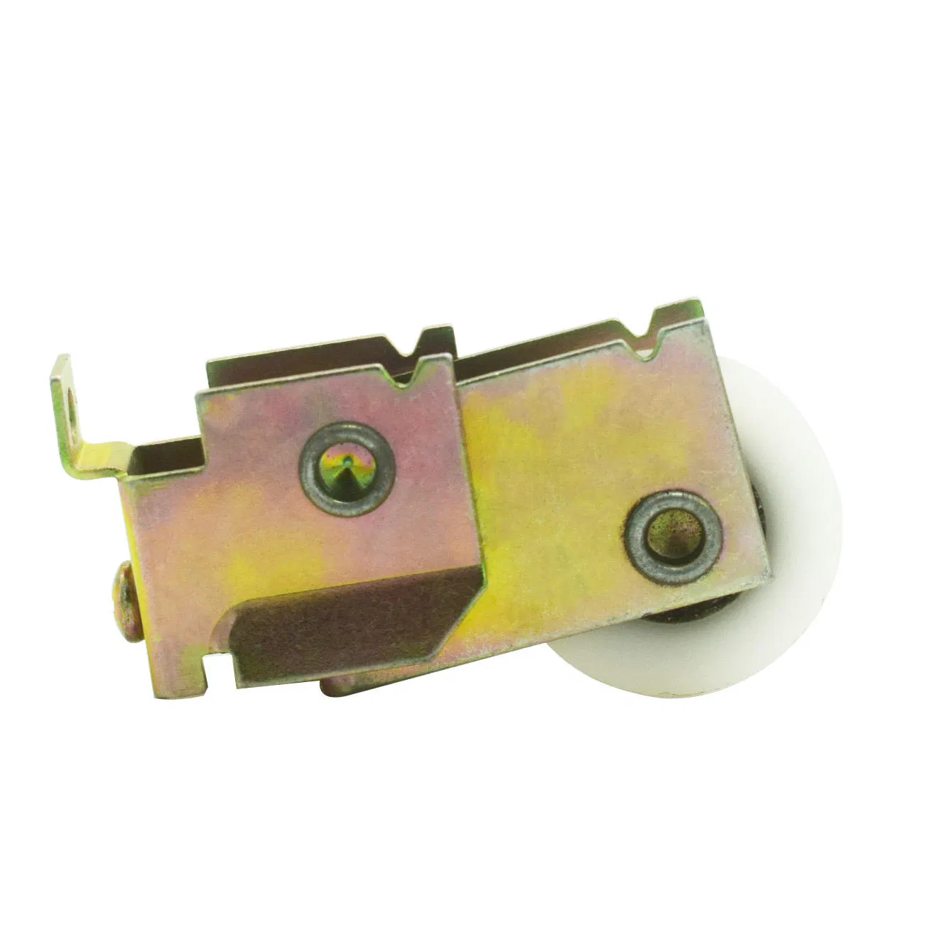 Popular Stainless Steel Color Zinc Sliding Patio Door Roller with One White Plastic Wheel for Building