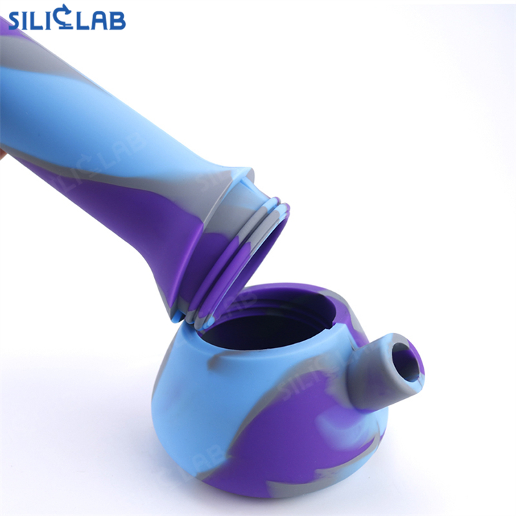 13.2 Inch Big Size Straight Silicone Pipe Smoking Bubbler Water Pipe Detachable Two Parts Beaker Base Smoke Filter 420