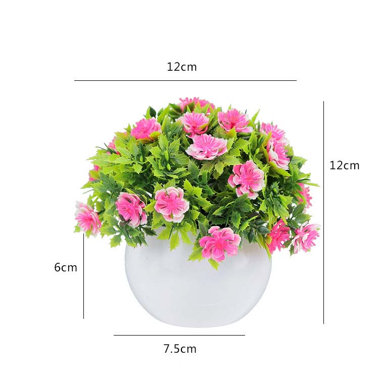 Цветы искусственные мини в горшках
