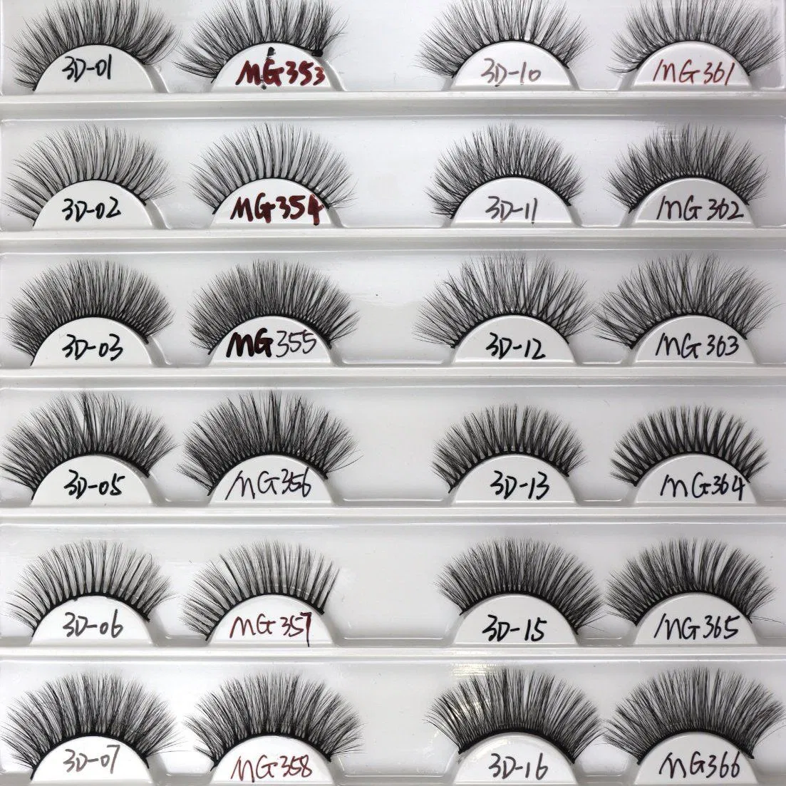 5pairs Pack Natural Faux Mink Eye Lash Eco-Friendly False Lashes Mixed Lash Cluster Sets Soft Tapered Comfortable Wear Lashes Factory Price