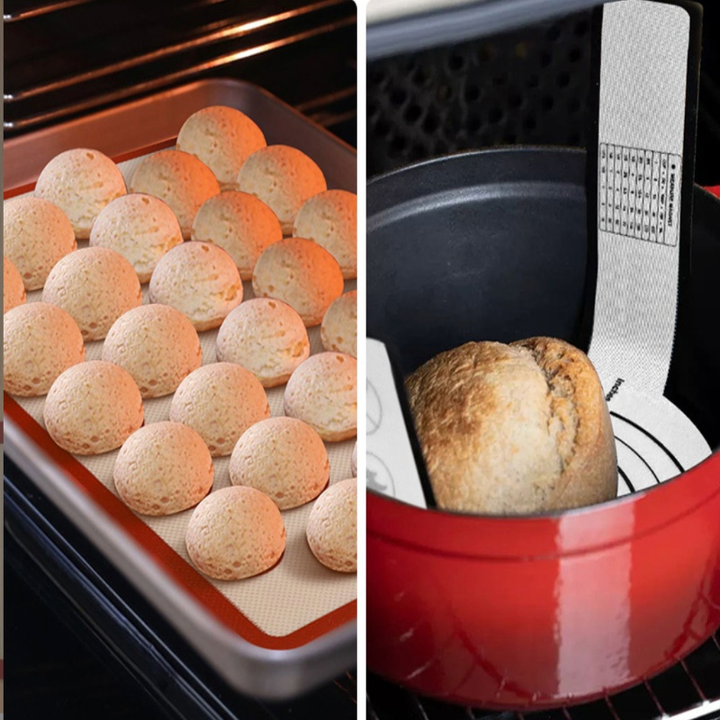 China Factory Food Grade Non-Stick Silicone Baking Pastry Mat with Non-Slip Rubber Surface and Heat Resistance for Kneading Dough in Oven