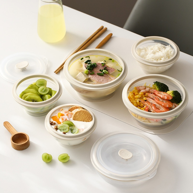 Versatile Silicone Bowl with Lid - Heat-Resistant and Foldable