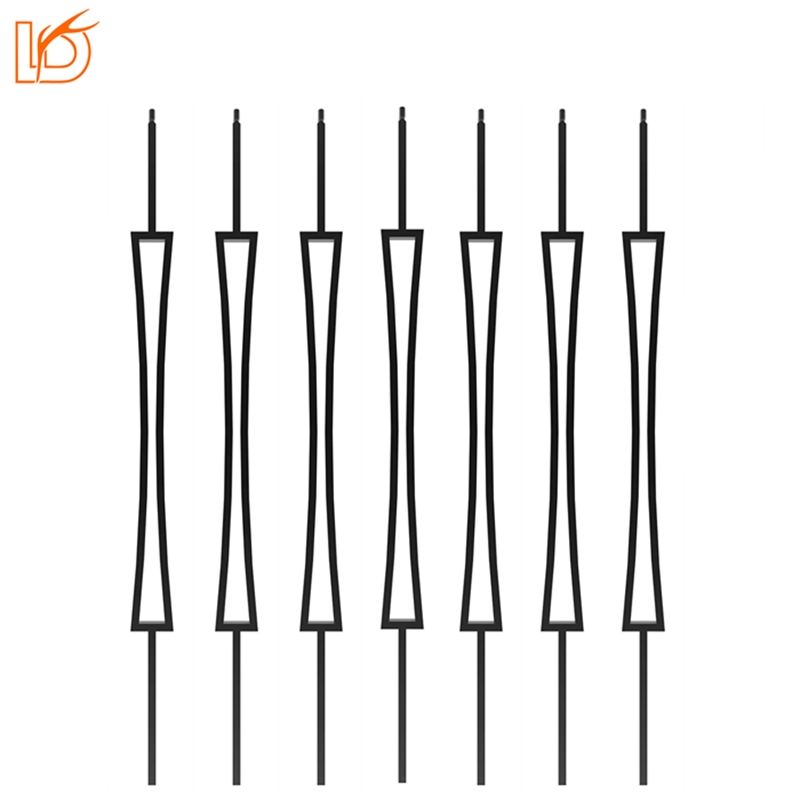 Customized Squatre Durable Stair Balcony Weought Iron Railing Baluster