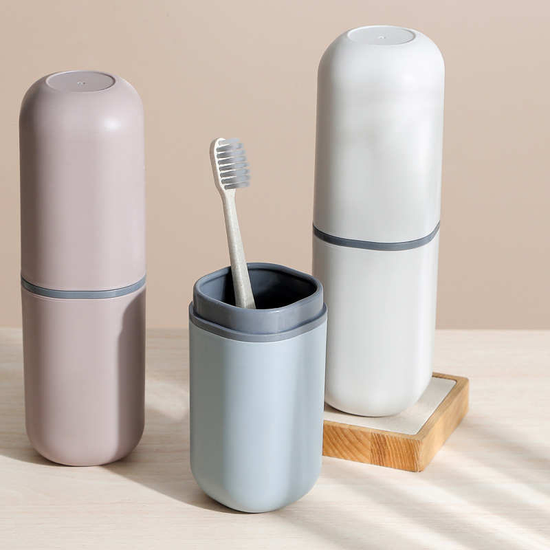 Travel Toothbrush Cup Toothpaste Storage Box Portable Set Plastic Wash Cup