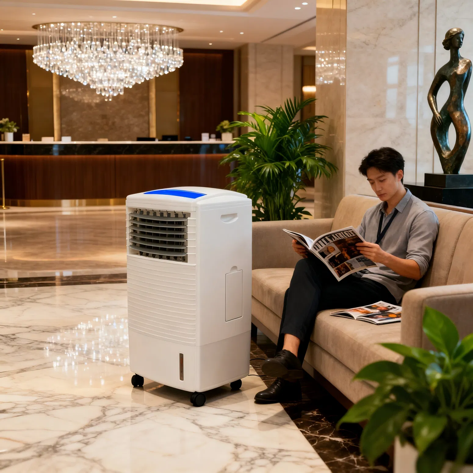 Wholesale Outdoor Home Portable DC AC Portable Evaporative Air Cooler with Cooling and Heating Funtion with Advanced Water Cooler System