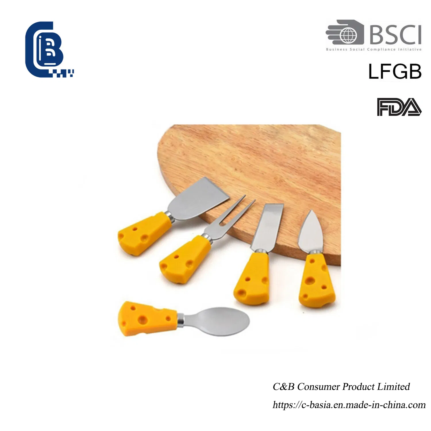 Набор из 3 ножей для сыра, золотистые