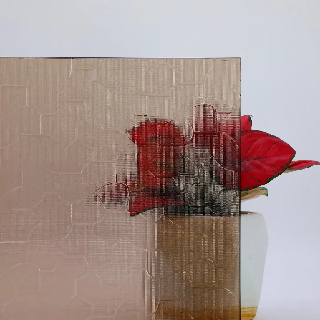 4mm 5mm 6mm C&D Brand Karatachi Figured Patterned Glass with Optional Size Producer for Windows and Doors
