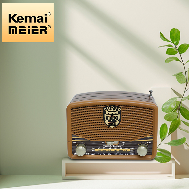 Rechargeable Multi Band Radio Vintage Wireless Speaker Desk FM Radio with USB Player