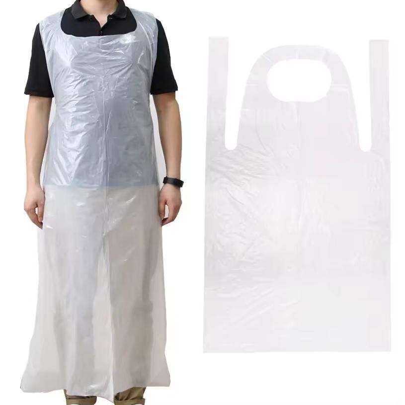 Lightweight Disposable Plastic Apron with Customized Printing and Thickness