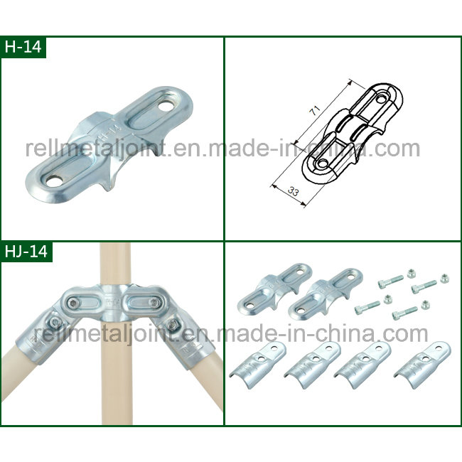White Zinc Metal Connector for Pipe Rack System (H-14)