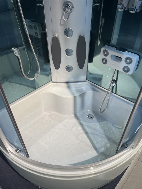 Glass Shower Box with ABS Tray and Computerized Control Panel LED Lamp