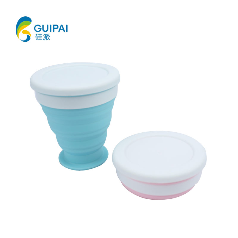 Portable Reusable Silicone Travel Coffee Cup with Lid