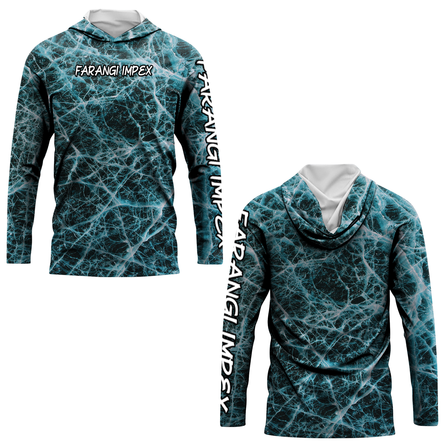 Толстовка рыболовная с воротником полиэстер с сублимацией