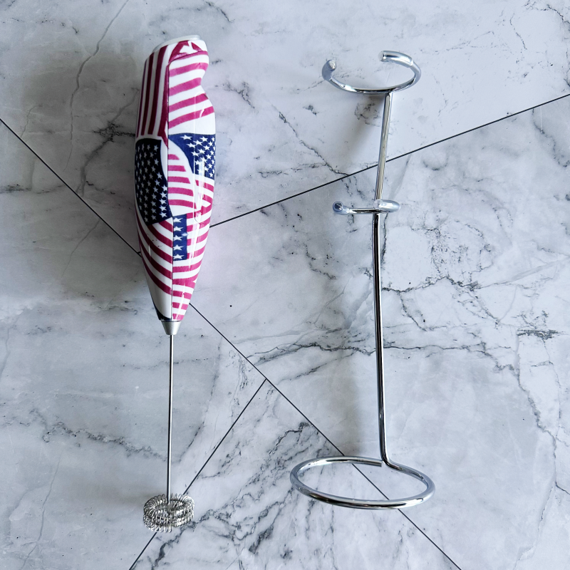 Milk Frother Handheld Mixer, Electric Foam Maker Coffee Frother with Stand Egg Beater