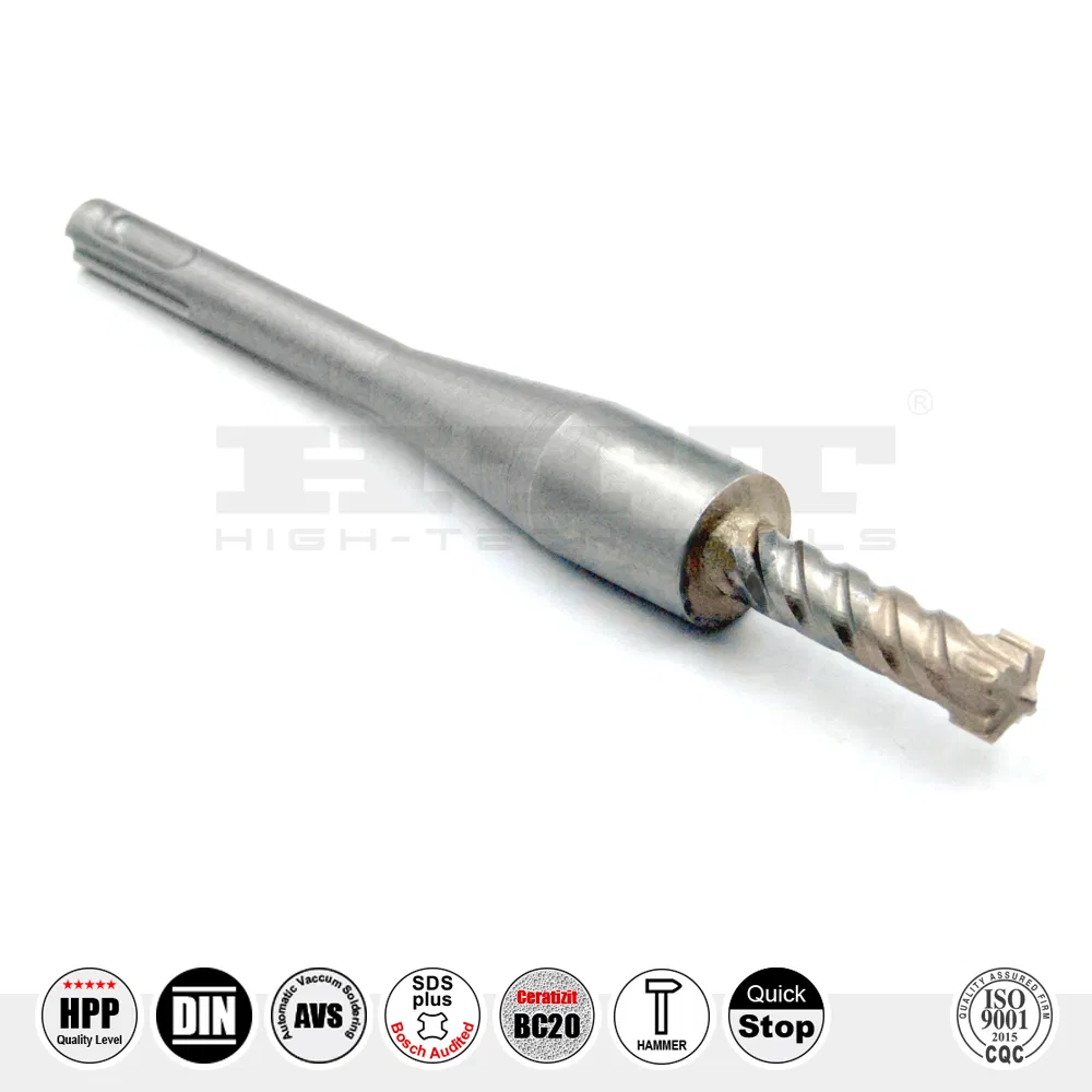 Supreme German Quality Cross 4cutter Quick Stop Hammer Drill SDS Plus with Stopper for Depth Controlled Drilling in Concrete, Brick, Stone, Cement, etc.