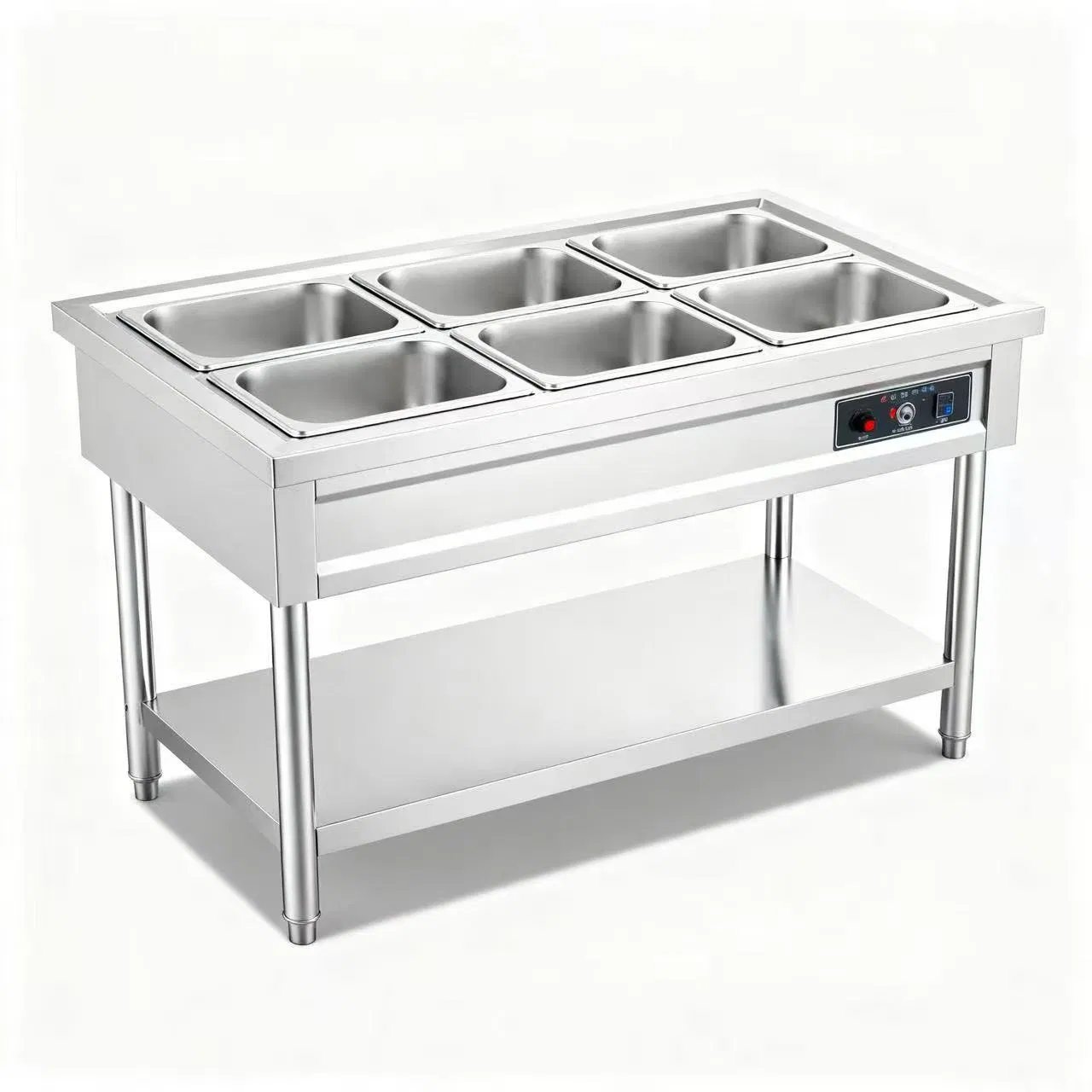 Durable Heated Food Warmers Display Table for Commercial Kitchens